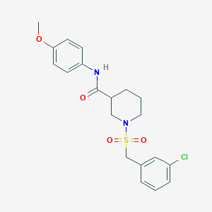 1-[(3-chlorobenzyl)sulfonyl]-N-(4-methoxyphenyl)piperidine-3-carboxamide