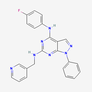 N~4~-(4-fluorophenyl)-1-phenyl-N~6~-(pyridin-3-ylmethyl)-1H-pyrazolo[3,4-d]pyrimidine-4,6-diamine