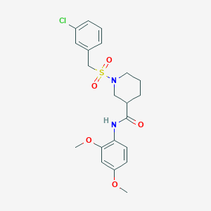 1-[(3-chlorobenzyl)sulfonyl]-N-(2,4-dimethoxyphenyl)piperidine-3-carboxamide