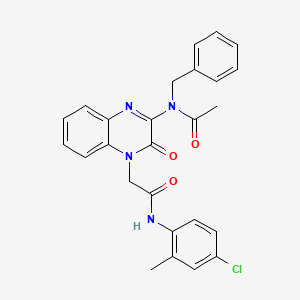 N-Benzyl-N-(4-{[(4-chloro-2-methylphenyl)carbamoyl]methyl}-3-oxo-3,4-dihydroquinoxalin-2-YL)acetamide