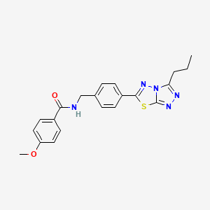 4-methoxy-N-[4-(3-propyl[1,2,4]triazolo[3,4-b][1,3,4]thiadiazol-6-yl)benzyl]benzamide