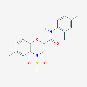 N-(2,4-dimethylphenyl)-6-methyl-4-(methylsulfonyl)-3,4-dihydro-2H-1,4-benzoxazine-2-carboxamide