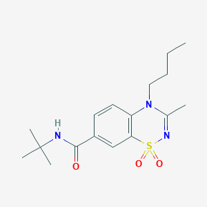 molecular formula C17H25N3O3S B11230129 4-butyl-N-tert-butyl-3-methyl-4H-1,2,4-benzothiadiazine-7-carboxamide 1,1-dioxide 