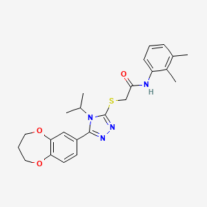 2-{[5-(3,4-dihydro-2H-1,5-benzodioxepin-7-yl)-4-(propan-2-yl)-4H-1,2,4-triazol-3-yl]sulfanyl}-N-(2,3-dimethylphenyl)acetamide