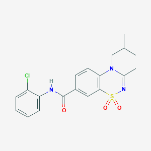 N-(2-chlorophenyl)-4-isobutyl-3-methyl-4H-1,2,4-benzothiadiazine-7-carboxamide 1,1-dioxide