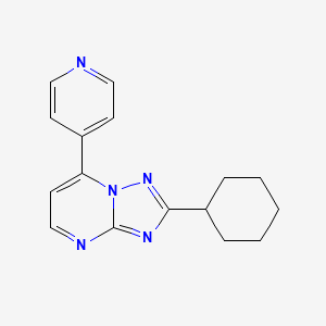 molecular formula C16H17N5 B11230155 2-Cyclohexyl-7-(pyridin-4-yl)[1,2,4]triazolo[1,5-a]pyrimidine 