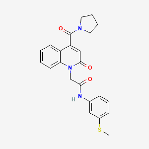 N-[3-(methylsulfanyl)phenyl]-2-[2-oxo-4-(pyrrolidin-1-ylcarbonyl)quinolin-1(2H)-yl]acetamide