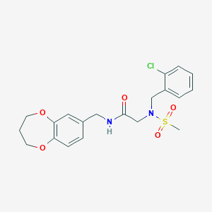 2-{N-[(2-Chlorophenyl)methyl]methanesulfonamido}-N-[(3,4-dihydro-2H-1,5-benzodioxepin-7-YL)methyl]acetamide