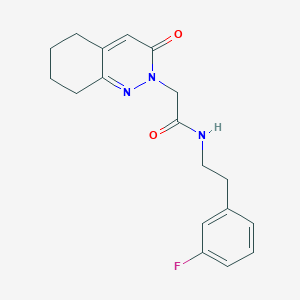 molecular formula C18H20FN3O2 B11230214 N-[2-(3-fluorophenyl)ethyl]-2-(3-oxo-5,6,7,8-tetrahydrocinnolin-2(3H)-yl)acetamide 