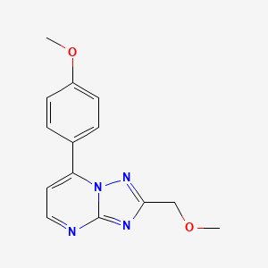 molecular formula C14H14N4O2 B11230219 2-(Methoxymethyl)-7-(4-methoxyphenyl)[1,2,4]triazolo[1,5-a]pyrimidine 