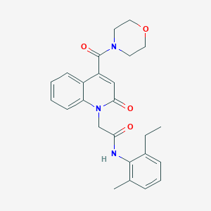 molecular formula C25H27N3O4 B11230260 N-(2-ethyl-6-methylphenyl)-2-[4-(morpholin-4-ylcarbonyl)-2-oxoquinolin-1(2H)-yl]acetamide 