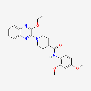 molecular formula C24H28N4O4 B11230291 N-(2,4-dimethoxyphenyl)-1-(3-ethoxyquinoxalin-2-yl)piperidine-4-carboxamide 