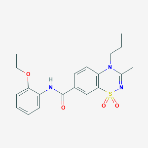 N-(2-ethoxyphenyl)-3-methyl-4-propyl-4H-1,2,4-benzothiadiazine-7-carboxamide 1,1-dioxide