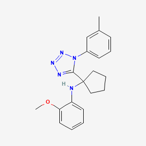 2-methoxy-N-{1-[1-(3-methylphenyl)-1H-tetrazol-5-yl]cyclopentyl}aniline