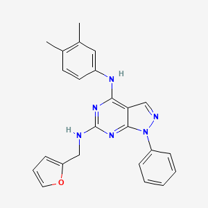 N~4~-(3,4-dimethylphenyl)-N~6~-(furan-2-ylmethyl)-1-phenyl-1H-pyrazolo[3,4-d]pyrimidine-4,6-diamine