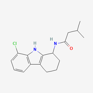 molecular formula C17H21ClN2O B11230372 N-(8-chloro-2,3,4,9-tetrahydro-1H-carbazol-1-yl)-3-methylbutanamide 