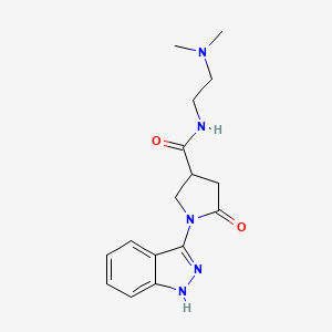 N-[2-(dimethylamino)ethyl]-1-(1H-indazol-3-yl)-5-oxo-3-pyrrolidinecarboxamide