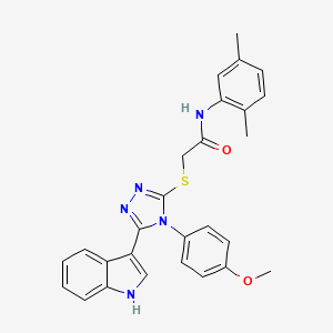 N-(2,5-Dimethylphenyl)-2-{[5-(1H-indol-3-YL)-4-(4-methoxyphenyl)-4H-1,2,4-triazol-3-YL]sulfanyl}acetamide