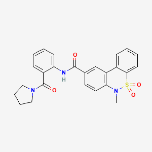 6-Methyl-N-[2-(1-pyrrolidinylcarbonyl)phenyl]-6H-dibenzo[C,E][1,2]thiazine-9-carboxamide 5,5-dioxide