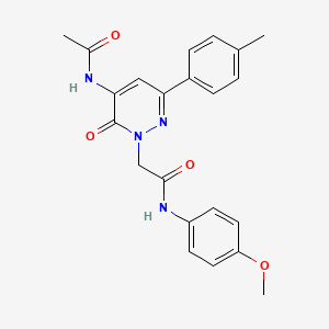 molecular formula C22H22N4O4 B11230464 2-[5-(acetylamino)-3-(4-methylphenyl)-6-oxopyridazin-1(6H)-yl]-N-(4-methoxyphenyl)acetamide 