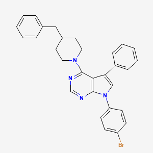 4-(4-benzylpiperidin-1-yl)-7-(4-bromophenyl)-5-phenyl-7H-pyrrolo[2,3-d]pyrimidine