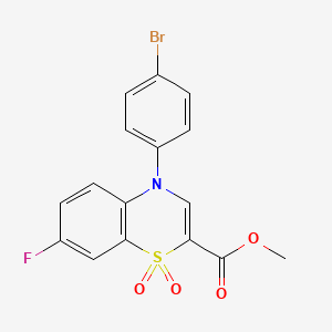 methyl 4-(4-bromophenyl)-7-fluoro-4H-1,4-benzothiazine-2-carboxylate 1,1-dioxide