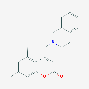 4-(3,4-dihydroisoquinolin-2(1H)-ylmethyl)-5,7-dimethyl-2H-chromen-2-one