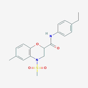 N-(4-ethylphenyl)-6-methyl-4-(methylsulfonyl)-3,4-dihydro-2H-1,4-benzoxazine-2-carboxamide