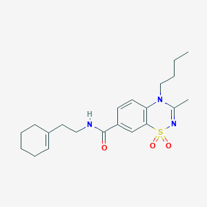 4-butyl-N-[2-(cyclohex-1-en-1-yl)ethyl]-3-methyl-4H-1,2,4-benzothiadiazine-7-carboxamide 1,1-dioxide