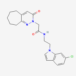 N-[2-(6-chloro-1H-indol-1-yl)ethyl]-2-(3-oxo-3,5,6,7,8,9-hexahydro-2H-cyclohepta[c]pyridazin-2-yl)acetamide