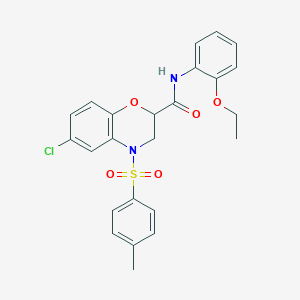 6-chloro-N-(2-ethoxyphenyl)-4-[(4-methylphenyl)sulfonyl]-3,4-dihydro-2H-1,4-benzoxazine-2-carboxamide