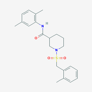 molecular formula C22H28N2O3S B11230655 N-(2,5-dimethylphenyl)-1-[(2-methylbenzyl)sulfonyl]piperidine-3-carboxamide 