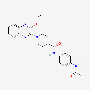 N-(4-acetamidophenyl)-1-(3-ethoxyquinoxalin-2-yl)piperidine-4-carboxamide