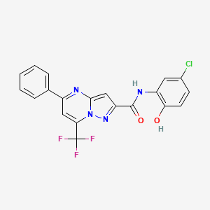 N-(5-chloro-2-hydroxyphenyl)-5-phenyl-7-(trifluoromethyl)pyrazolo[1,5-a]pyrimidine-2-carboxamide