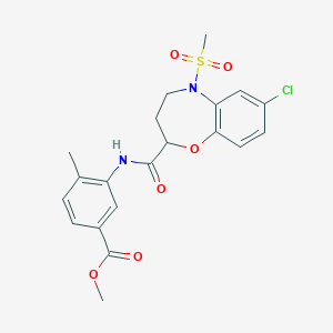 Methyl 3-({[7-chloro-5-(methylsulfonyl)-2,3,4,5-tetrahydro-1,5-benzoxazepin-2-yl]carbonyl}amino)-4-methylbenzoate