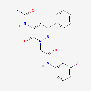 2-[5-(acetylamino)-6-oxo-3-phenylpyridazin-1(6H)-yl]-N-(3-fluorophenyl)acetamide