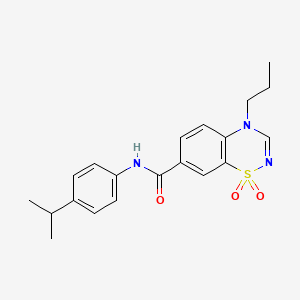 N-(4-isopropylphenyl)-4-propyl-4H-1,2,4-benzothiadiazine-7-carboxamide 1,1-dioxide