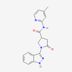 1-(1H-indazol-3-yl)-N-(4-methylpyridin-2-yl)-5-oxopyrrolidine-3-carboxamide