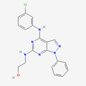 2-({4-[(3-chlorophenyl)amino]-1-phenyl-1H-pyrazolo[3,4-d]pyrimidin-6-yl}amino)ethanol