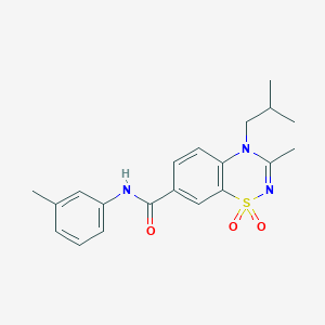 4-isobutyl-3-methyl-N-(3-methylphenyl)-4H-1,2,4-benzothiadiazine-7-carboxamide 1,1-dioxide