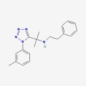 2-[1-(3-methylphenyl)-1H-tetrazol-5-yl]-N-(2-phenylethyl)propan-2-amine