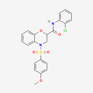 N-(2-chlorophenyl)-4-[(4-methoxyphenyl)sulfonyl]-3,4-dihydro-2H-1,4-benzoxazine-2-carboxamide