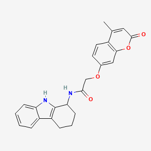 molecular formula C24H22N2O4 B11230851 2-[(4-methyl-2-oxo-2H-chromen-7-yl)oxy]-N-(2,3,4,9-tetrahydro-1H-carbazol-1-yl)acetamide 