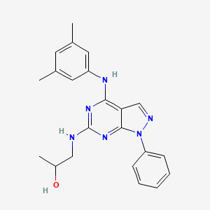 1-({4-[(3,5-dimethylphenyl)amino]-1-phenyl-1H-pyrazolo[3,4-d]pyrimidin-6-yl}amino)propan-2-ol