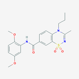 N-(2,5-dimethoxyphenyl)-3-methyl-4-propyl-4H-1,2,4-benzothiadiazine-7-carboxamide 1,1-dioxide