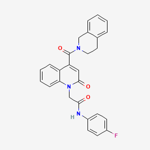 2-[4-(3,4-dihydroisoquinolin-2(1H)-ylcarbonyl)-2-oxoquinolin-1(2H)-yl]-N-(4-fluorophenyl)acetamide