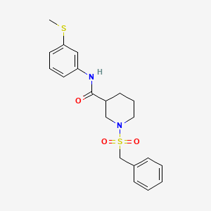 1-(benzylsulfonyl)-N-[3-(methylsulfanyl)phenyl]piperidine-3-carboxamide