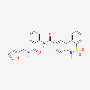 N-{2-[(2-Furylmethyl)carbamoyl]phenyl}-6-methyl-6H-dibenzo[C,E][1,2]thiazine-9-carboxamide 5,5-dioxide