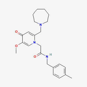 2-(2-(azepan-1-ylmethyl)-5-methoxy-4-oxopyridin-1(4H)-yl)-N-(4-methylbenzyl)acetamide