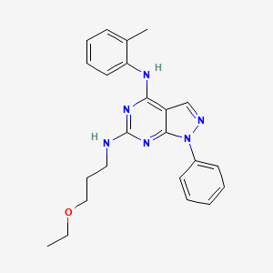 N~6~-(3-ethoxypropyl)-N~4~-(2-methylphenyl)-1-phenyl-1H-pyrazolo[3,4-d]pyrimidine-4,6-diamine